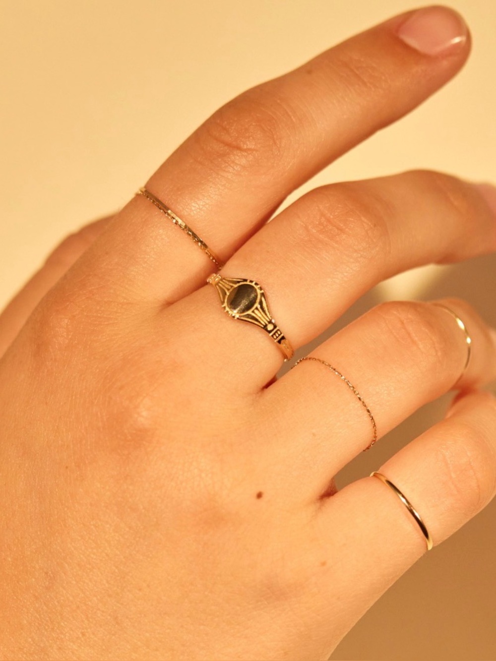 Catbird Hundred Summers Gold Chain Ring
Catbird Jewelry - Picture 1 of 16